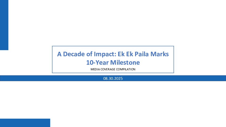A Decade of Impact Ek Ek Paila